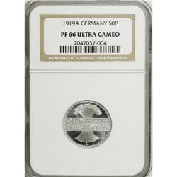 Germany: Weimar Republic. 50 Pfennigs 1919-A, KM