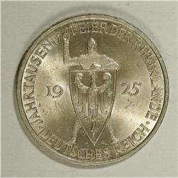 Germany: Weimar Republic. 5 Marks 1925-A, KM-47,