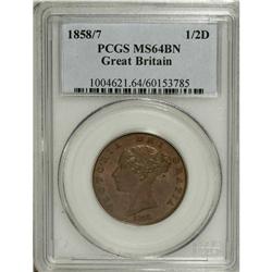 Great Britain: Victoria Young Head Halfpenny 185