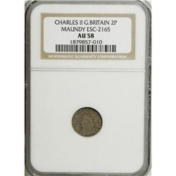 Great Britain: Charles II Maundy Twopence, ESC-2