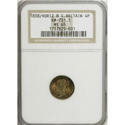 Great Britain: Victoria Young Head 4 Pence 1838