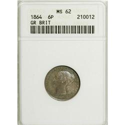 Great Britain: Victoria Young Head Sixpence 1864