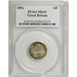 Great Britain: Victoria Old Head sixpence 1896,