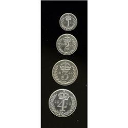 Great Britain: Edward VII Maundy Set 1902, Matte