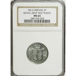 Great Britain: Royal Mint test token '2' in cent