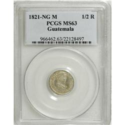 Guatemala: Ferdinand VII 1/2 Real 1821NG-M, KM65