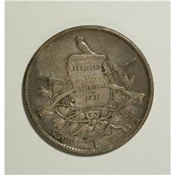 Guatemala: Republic Peso 1872P, KM197.1, nicely