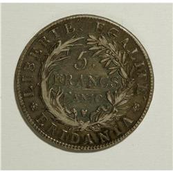 Italy-Piedmont Republic: Piedmont Republic 5 Fra