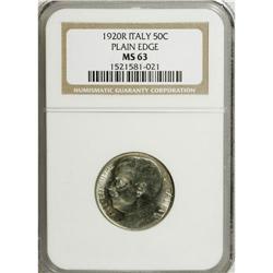 Italy: Vittorio Emanuele III 50 Centesimi 1920R