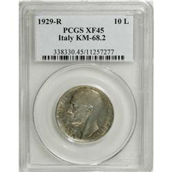 Italy: Vittorio Emanuele III 10 Lire 1929R, KM68