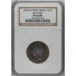 Liberia: Republic Pattern Cent 1890, KM-Pn49, Pr