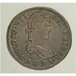Mexico: Ferdinand VII 8 Reales 1821-Zs AZ, XF bu