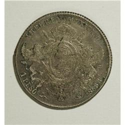 Mexico: Maximilian Peso 1866-Pi, KM-388.1, about