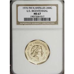 Netherlands Antilles: U.S. Bicentennial gold 200