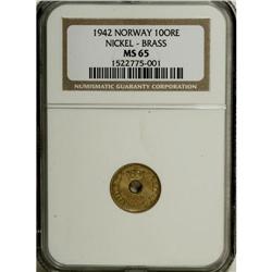 Norway: London Set 10 Ore 1942, KM391, MS65 NGC,