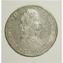 Peru: Ferdinand VII 8 Reales 1820-JP, KM117.1, c