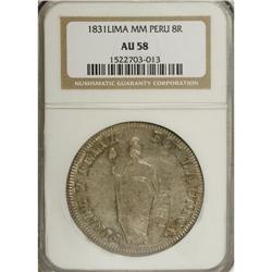Peru: Republic 8 Reales 1831-MM Lima, KM142.3, A