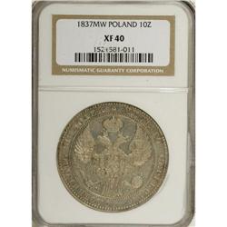 Poland: Nicholas I. 10 Zlotych - 1-1/2 Roubles 1