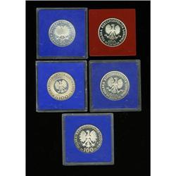 Poland: 5-piece modern lot as follows: 50 Zlotyc