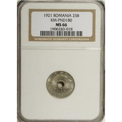 Romania: Nickel Pattern 25 Bani 1921, KM-PND180,