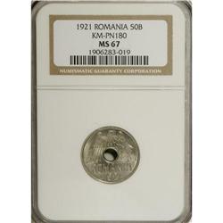 Romania: Nickel Pattern 50 Bani 1921, KM-PN180,