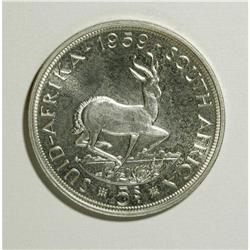 South Africa: Elizabeth II 5 Shillings 1959, KM5