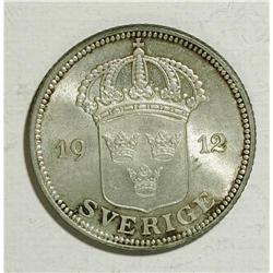Sweden: Gustav V 50 Ore 1912, KM788, choice tone