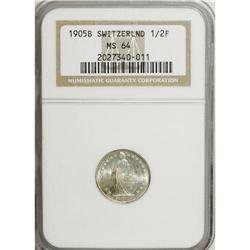 Switzerland: Confederation. 1/2 Franc, 1905-B, K