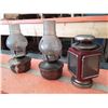 Image 2 : Lot of Three Oil Lamps