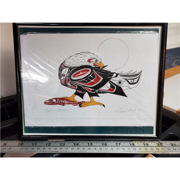 Native Print    " Eagle and Salmon"  By Richard Shorty