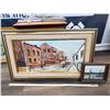 Image 1 : 1 Large Painting of town & 1 Small Painting