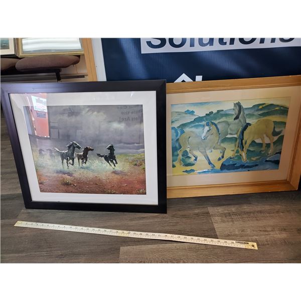 2 Prints of Horses