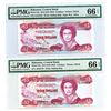Image 1 : Central Bank of the Bahamas, 1974, Pair of Issued Notes