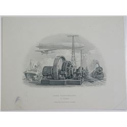 Bank of Communications, 1941 Proof Vignette "Power Transmission" Used on 25 Yuan Note.