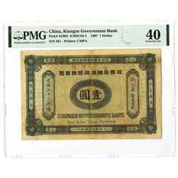 Kiangse Government Bank, 1907 Dollar Issue Banknote.
