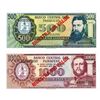 Image 1 : Banco Central del Paraguay. L.1952 (1995). Lot of 2 Specimen Notes.