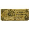 Image 1 : Maryland. Bank of Salisbury, 1848, Obsolete Banknote