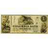 Image 1 : Washington, D.C. Columbia Bank, 1852, Obsolete Banknote