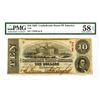 Image 1 : C.S.A., 1863, $10, T-59, PMG Choice AU 58 EPQ.