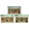 Image 1 : C.S.A., 1864 $10, $50, $100, T-68; T-66; and T-65 Banknote Trio
