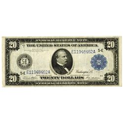 Fr. 983a $20 1914 Federal Reserve Note VF with Crisp Firm paper.