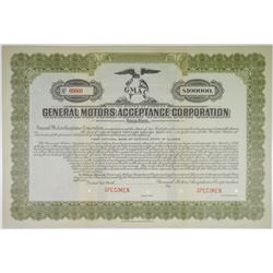 General Motors Acceptance Corp., 1926 Specimen Bond