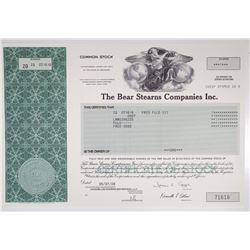 Bear Stearns Companies Inc. 2008 Stock Certificate