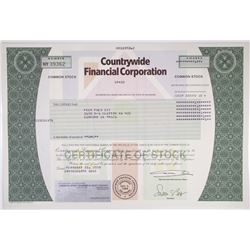 Countrywide Financial Corp. 2008 Stock Certificate
