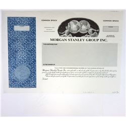 Morgan Stanley Group Inc. Proof Stock Certificate & Seal