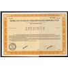 Image 1 : Morgan Stanley Holdings Inc. 1977 Specimen Stock Certificate.
