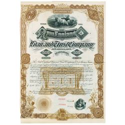 New England Loan and Trust Co., 1850s Specimen Bond