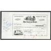 Image 1 : Nassau Bank. 1882 Unique Approval Proof Stock Certificate.