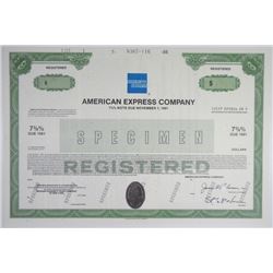 American Express Co. 1986 Specimen Bond