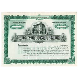 American Bank, 1910s Specimen Stock Certificate